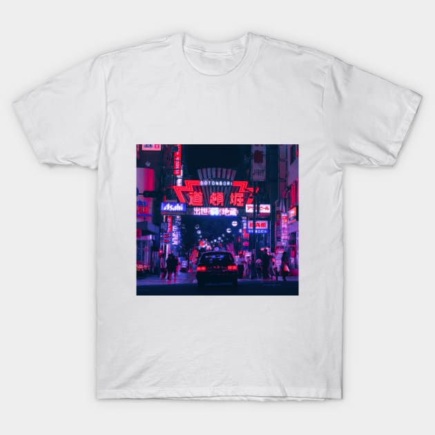 Dotonbori Night Walks T-Shirt by HimanshiShah